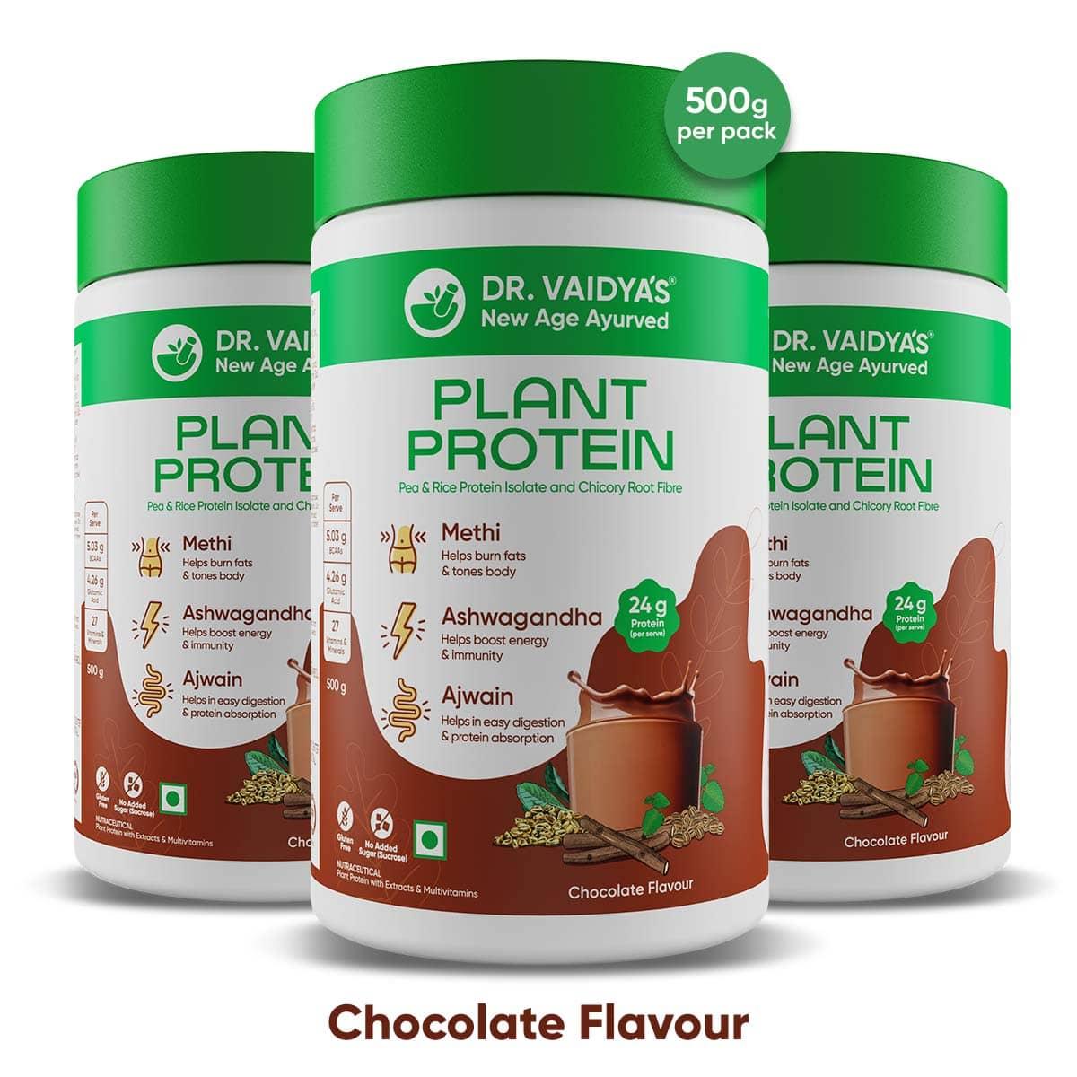 Plant Protein Powder: First-Ever Plant Protein Enriched With Methi, Ashwagandha and Ajwain - Herbobuild